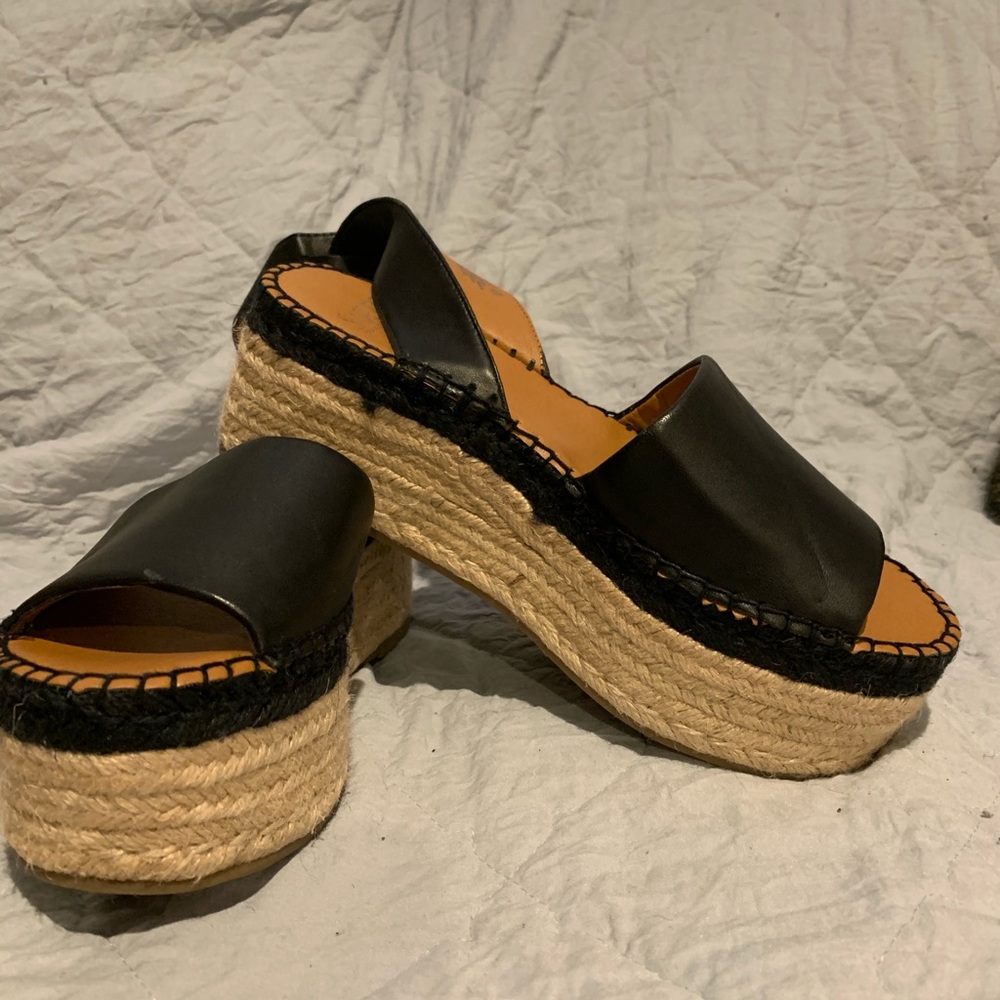 SARTO by Franco Sarto leather platform espadrilles